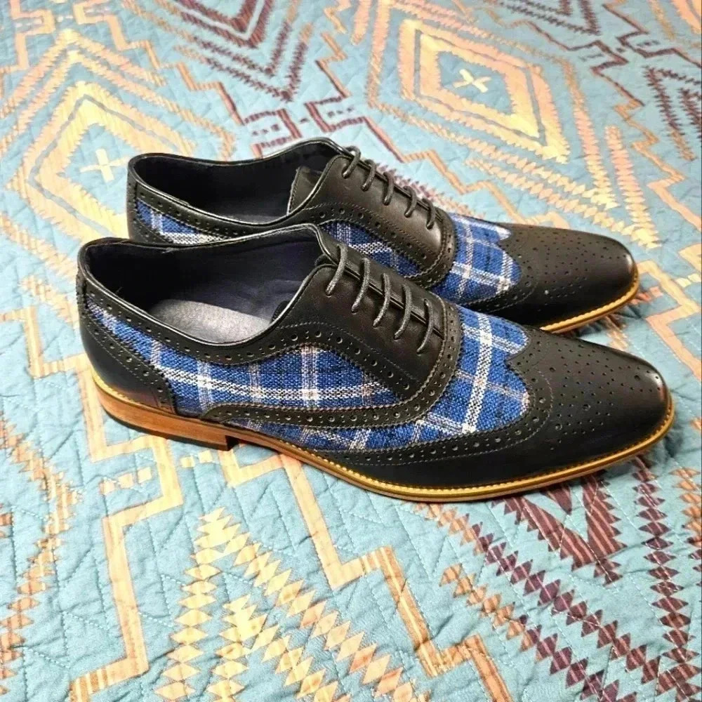 NWOT Cestfini‎ wingtip blue oxfords